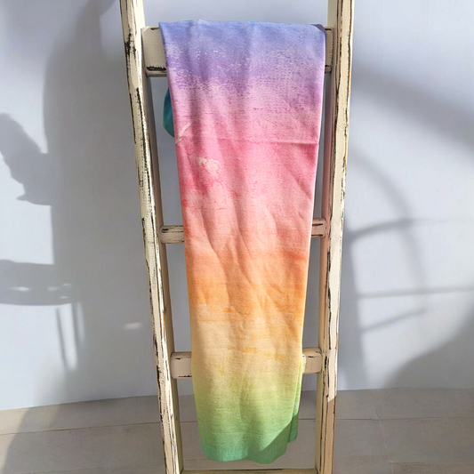 0,5m Bündchen "Pastell Rainbow grunge"