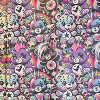 0,5m Kunstleder nachtleuchtend Punkbärchen