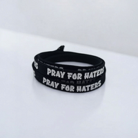 Flachkordel 1m "Pray for haters"
